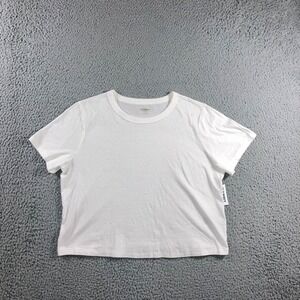 Old Navy‎ Everywhere T Shirt Women Medium Short Sleeve White Basic Relaxed Fit